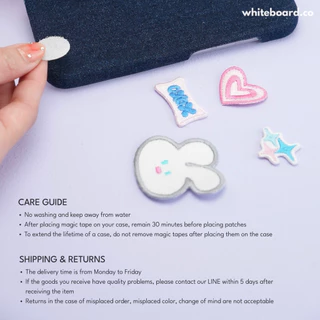 Whiteboard.co Patch for Phone Case - Alphabet แพทช์ตุ๊กตาติดตกแต่ง ตัวอักษร K-Y (ซื้อผ่าน Shopee Video ลด 30%)