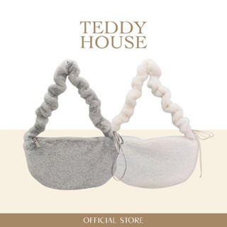 TEDDY HOUSE:New❗️Moonie Crossbody Bag กระเป๋าสะพายข้างขนนุ่มนิ่ม ทรงHalf Moon สะพายไหล่ กระเป๋าแฟชั่น กระเป๋าผู้หญิง