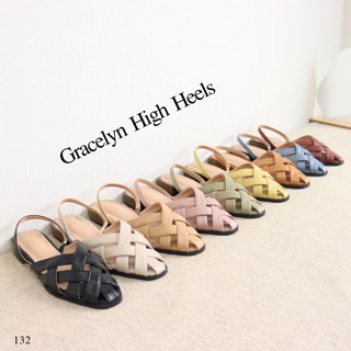 Mgaccess   Gracelyn High Heels Shoes  132 รองเท้าคัทชูรัดส้น    ** รุ่นนี้ มี 2 ตะกร้านะคะ ** (2)