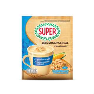 SUPER Cereal Less Sugar ซุปเปอร์ซีเรียล สูตรน้ำตาลน้อยกว่า ขนาด 15 ซอง(8851753090440)