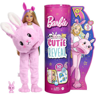 Barbie Cutie Reveal Doll, Bunny Plush Costume, 10 Surprises Including Mini Pet &amp; Color Change