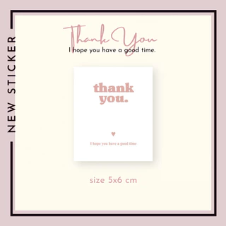[พร้อมส่ง🇹🇭] สติ๊กเกอร์ "thank you ♥ I hope you have a good time" (แพค 60ดวง)