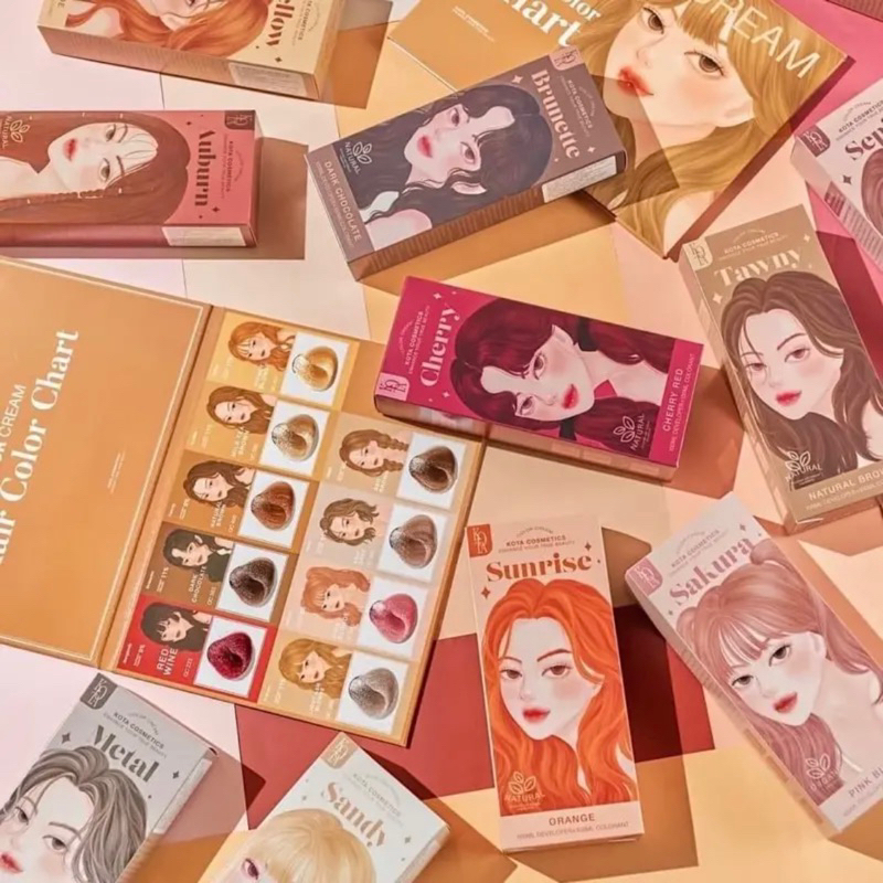 KOTA Color Cream สีย้อมผมออแกนิค ยาย้อมผม มี 12 เฉดสี 100 ml.