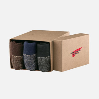 ถุงเท้า RED WING DEEP TOE CAPPED WOOL SOCK นุ่มใส่สบาย BOXSET 3 คู่