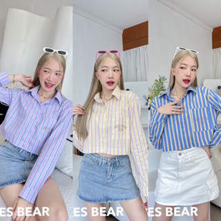 Cookies bear เชิ้ตครอปทรงโอเวอร์ไซส์แขนยาว🧸💐