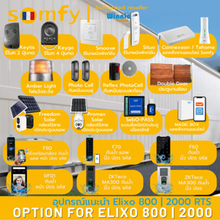 [ อุปกรณ์เสริมแนะนำ ] อุปกรณ์เสริมสำหรับ Somfy Elixo 800 RTS