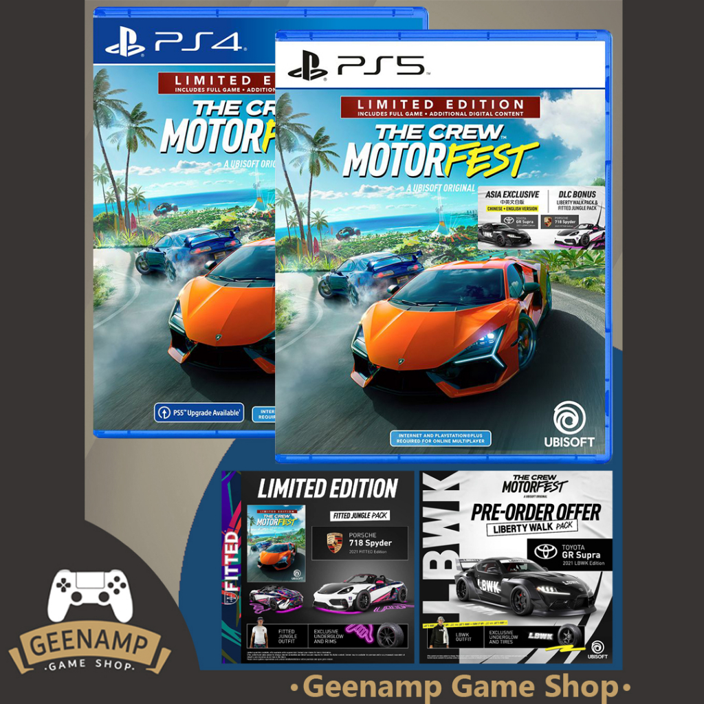 (คูปองShopeeลด20%) PS4 PS5 [มือ1] The Crew Motorfest Limited Edition (R3/ASIA)(EN)