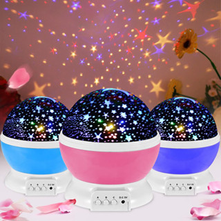 โคมไฟฉายดาว ไฟ LED ดาวหมุนได้360 องศา โคมไฟหัวเตียง ไฟตกแต่งห้องLED Starry Sky Projection Light ของขวัญ