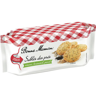 บอนน์มาม็อง ขนม คุกกี้ ผสมงา และ เมล็ดทานตะวัน 150 กรัม - Bonne Maman Sunflower Sesame Seed Cookies 150g