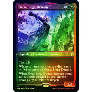 [MTG] Orca, Siege Demon [DMC] [MULTI] [RARE] [Foil Etched] [ENG] (การ์ดเมจิค / Magic the Gathering)