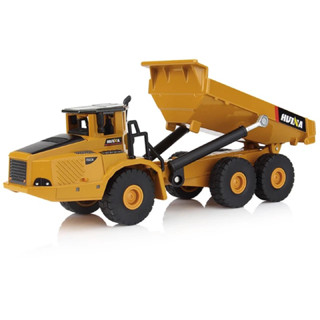 โมเดลรถเหล็ก รถก่อสร้าง รถบรรทุกเทท้าย Dump Truck  1:50 [Huina Toy] รหัส 7712-1