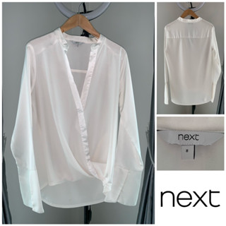 เสื้อเบลาซ์สีขาวแขนยาว แบรนด์ Next A62