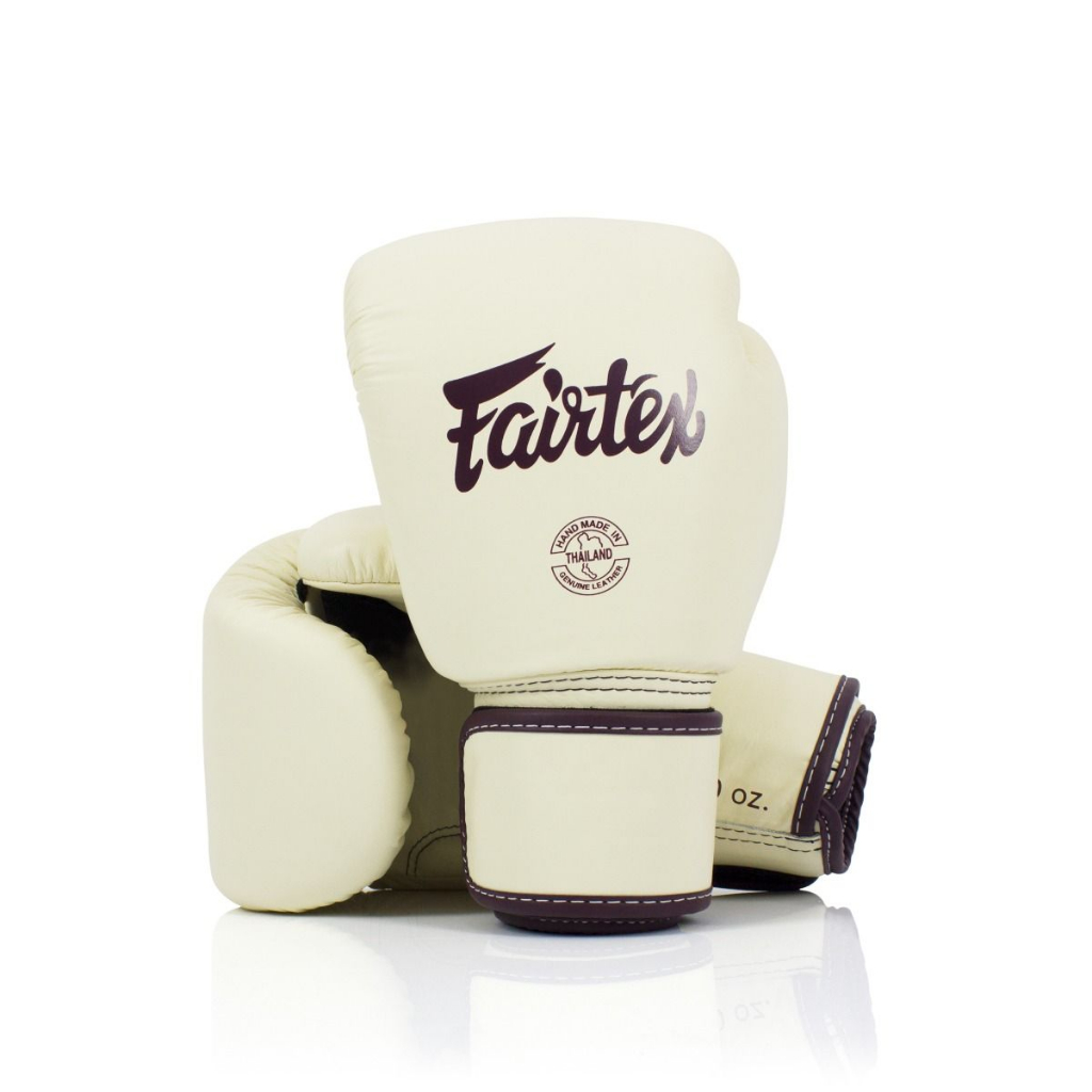 Fairtex Boxing Gloves BGV16 Khaki Genuine Leather (8,10,12,14,16 oz) Sparring MMA นวมซ้อมชก แฟร์แท็ค ทำจากหนังแท้ 100%