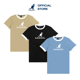 KANGOL T-shirt เสื้อยืด สกรีนลายโลโก้ KANGOL สีฟ้า,ดำ,น้ำตาล ผู้หญิง 61251014