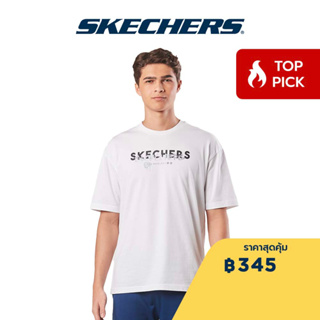 Skechers สเก็ตเชอร์ส เสื้อยืดแขนสั้นผู้ชาย Men Short Sleeve Tee - SL22Q4M301-0019