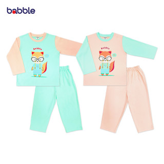 BABBLE ชุดนอนเด็ก ชุดไปเที่ยวเด็ก อายุ 3 ปี ถึง 9 ปี คอลเลคชั่น Best Buddy (สีเขียว,สีส้ม) (BSL)