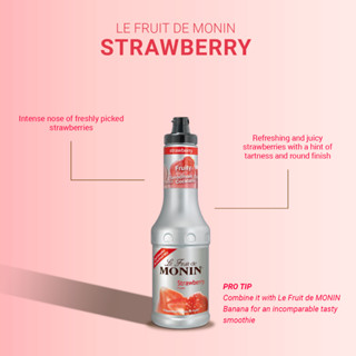 MONIN Strawberry Fruit Mix 500 ML สตอเบอร์รี่ฟรุ๊ตมิกซ์ 500 มิลลิลิตร