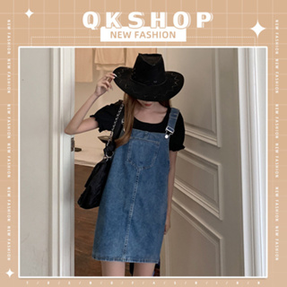 QKshop  นําเทรนด์เเล้วนําเทรนด์อีก เอี๊ยมเกาหลีเกาใจ สายปรับได้ใส่เข้ากับอะไรก็ดูดั ช้าหมดอดนะจ๊ะเพราะน่ารักมากกกเเกร