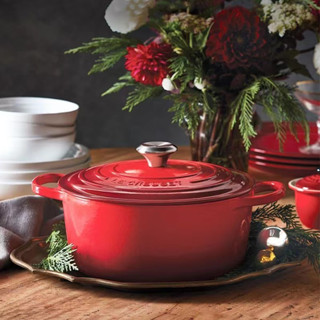 French LC cast iron stew pot enamel pot 24cm circular soup pot household multifunctional soup pot