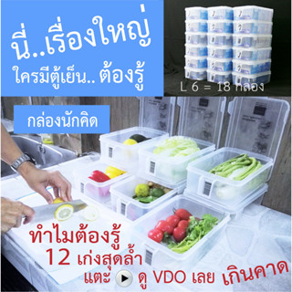 กล่องนักคิด กล่องถนอมอาหาร กล่องจัดตู้เย็น L6 ได้ 18 กล่อง