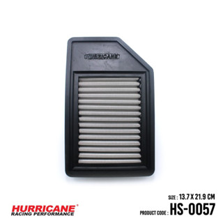 HURRICANE กรองอากาศสแตนเลส , ผ้าแดง Honda City ES , Jazz GD HS-0057