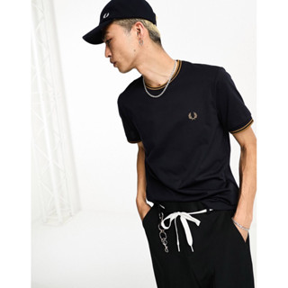 Fred Perry Twin Tipped T-Shirt in Black