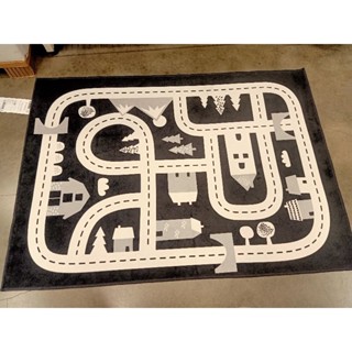 IKEA Markkrypare พรม สีดำลายถนน 70x100cm.