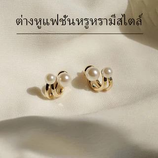 ต่างหูเงิน S925 แบบห้อยด้านหลัง สไตล์ย้อนยุค แฟชั่นสําหรับผู้หญิง