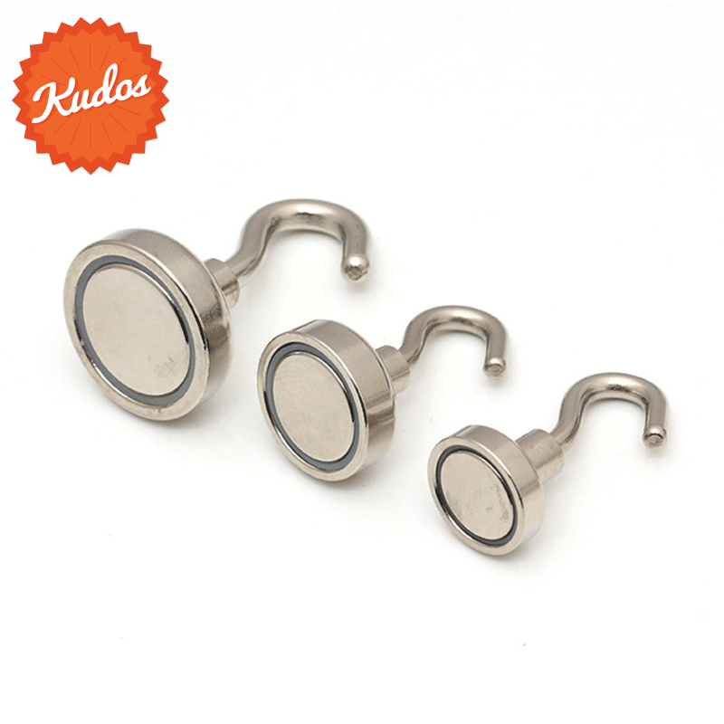 (1 ชิ้น) ตะขอแขวนแม่เหล็ก Hook Magnet แขวนกุญแจ Neodymium Magnet แม่เหล็กแรงสูง