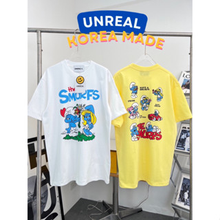 [Korea Made คอฟิต] เสื้อยืด SMURFS มี 2 สี ขาว/เหลือง