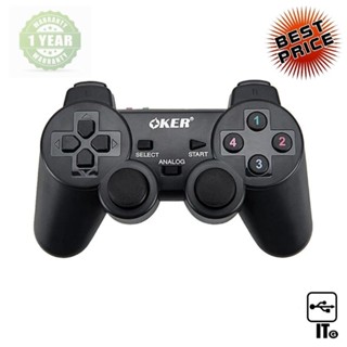 Controller Wireless OKER (W-76) Black ประกัน 1Y จอยเกม จอยคอนโทรลเลอร์