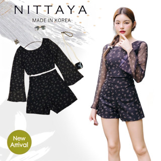 Lalisa999ราคาถูกที่สุด!! NITTAYA ผ้าชีฟองเบาๆ ใส่สบายสายผูกหลัง+กางเกงขาสั้น