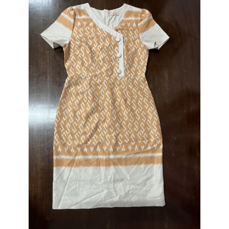 Elgrand เดรสสีส้ม​ ไซส์​ M อก 34 เอว 28 สะโพก 36 ยาว 38