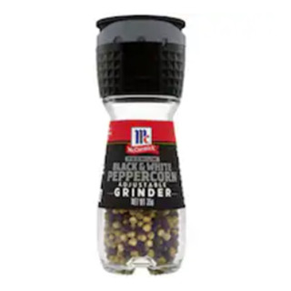 McCormick Black White Peppercorn Adjustable Grinder 35g.แม็คคอร์มิคพริกไทยดำพริกไทยขาวแบบฝาบด 35ก.