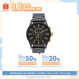 Nixon NXA3861041-00 Sentry Chrono SS Matte Black/Gold นาฬิกาข้อมือผู้ชาย