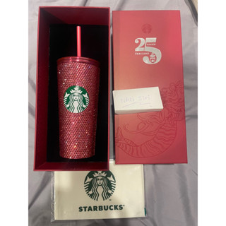 Starbucks Stainless Steel 25TH Pink Bling Cold Cup 16oz. ของใหม่ แท้💯 มีพร้อมส่งค่ะ แถมถุงกระดาษค่ะ