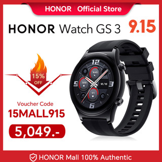 นาฬิกา Smart Watch HONOR Watch GS 3 GS3 Smart Watch Dual-frequency GPS Blood Oxygen Monitor 1.43 AMOLED Screen SmartWatc