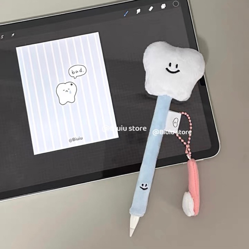 เคส pencil Biuiu store ตุ๊กตาฟัน ผ้านุ่มๆ แท้ | Biuiu pencil case