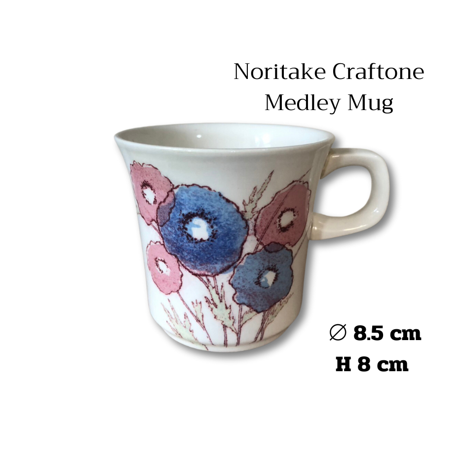 Noritake Craftone Medley แก้วกาแฟ แก้วมักเซรามิค ของโนริทาเกะ ลาย Medley