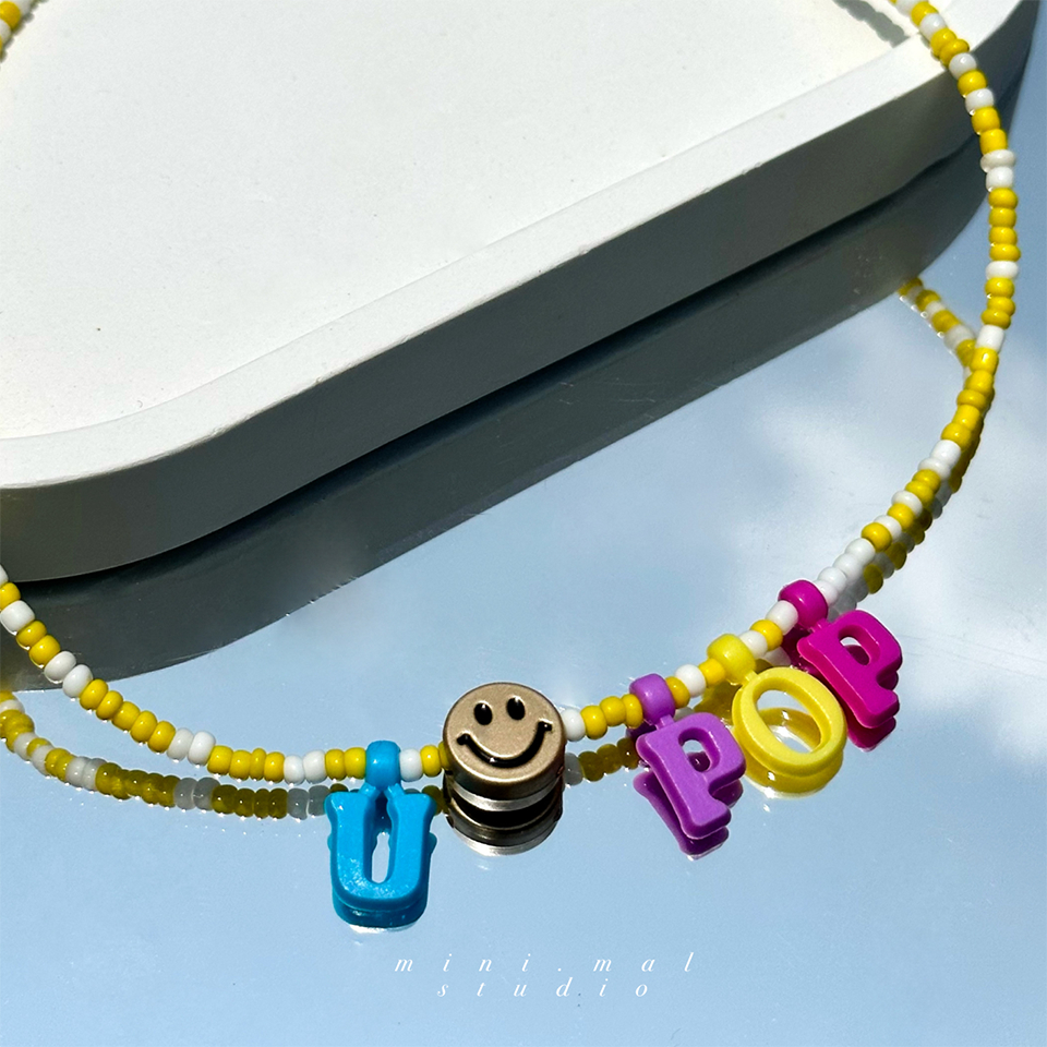 MNS สร้อยคอ จี้ตัวอักษร ชื่อส่วนบุคคล รุ่นคัลเลอร์เบบี้