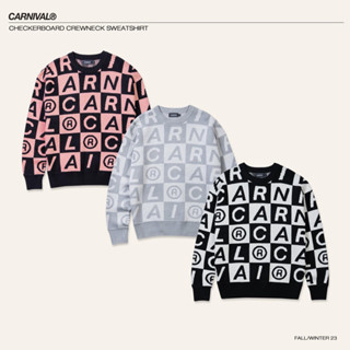 [พร้อมส่ง แท้💯] เสื้อแขนยาวCARNIVAL FW23 CHECKERBOARD CREWNECK SWEATSHIRT มือ1