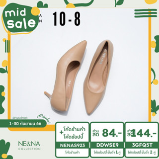 รองเท้าเเฟชั่นผู้หญิงเเบบคัชชูส้นปานกลาง No. 10-8 NE&amp;NA Collection Shoes