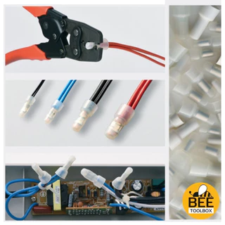 [50ชิ้น] หัวหมวกต่อสาย ย้ำสายไฟ สายไฟ CE-1X / CE-2X / CE-5X หางปลาหัวหมวก Close End Connectors