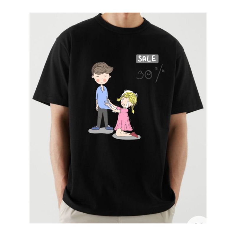 เสื้อยืดแขนสั้น ผ้าคอตตอนคุณภาพดี สกรีนDFTรีดทับได้