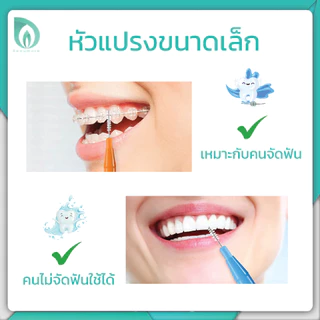 💜Beaumore💜 ไหมขัดฟัน แปรงขัดซอกฟัน ขนแปรงนุ่ม ยืดหยุ่น เข้าถึงทุกซอก ขจัดคราบ ถนอมเหงือก ด้ามจับถนัดมือ พร้อมฝาปิด
