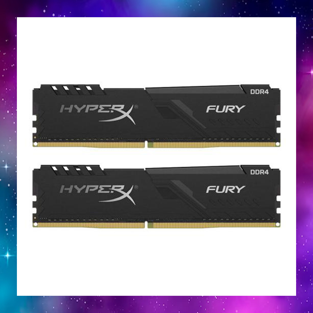 16GB (8GBx2) DDR4 2666MHz RAM (หน่วยความจำ) KINGSTON HyperX FURY (HX426C16FB3K2/16) ประกัน LT