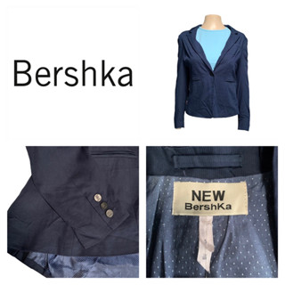 🌟New🌟Bershka เสื้อสูท Blazers ผู้หญิง สีกรมท่า มีฟองน้ำเสริมไหล่