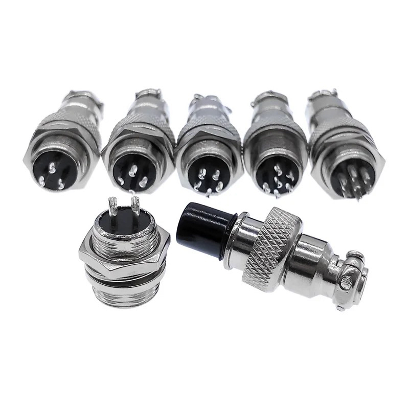 ราคาต่อชุด ผู้ เมีย GX12 12มิล  2 3 4 5 6  Pin ชาย & หญิง Docking Aviator ปลั๊ก Socket Circular Connector