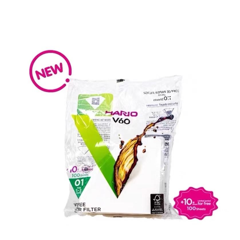 Hario v60 01 02 paper filter กระดาษกรอง กระดาษดริปกาแฟ กระดาษกรองกาแฟ ฟิลเตอร์ดริปกาแฟ