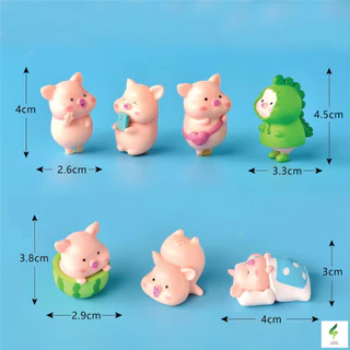 โมเดล - น้องหมู มีให้เลือก 3 Set สำหรับตกแต้งบ้าน สวนถาด อื่นๆ